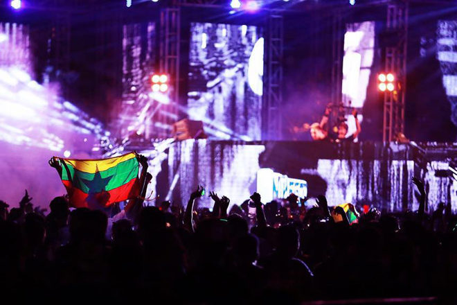 An EDM gathering in Myanmar. (Photo via Together Festival)