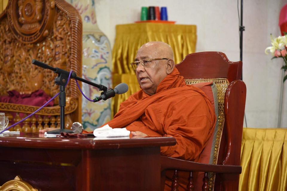 A recent photo of Sitagu Sayadaw posted on the Venerable Ashin Nyanissara (Sitagu/Thegon Sayadaw) Facebook page.
