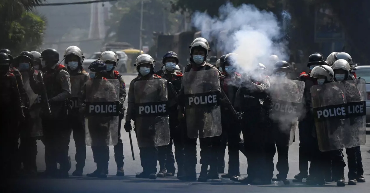 Myanmar authorities have gradually ramped up the use of force to disperse protests against the military coup. (Ye Aung Thu / AFP)