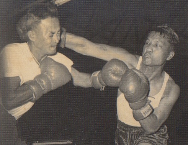 The Olympian (right) in action. (Kyar “Tiger” Ba Nyein / Facebook)