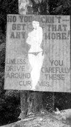 A warning for more curves ahead.