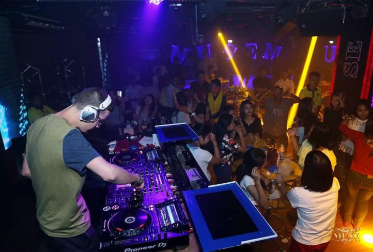 A DJ performs at a Yangon nightclub. (Supplied)