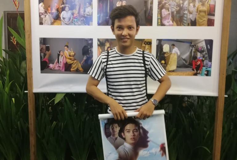 Kyaw Zin Win at Institut Français de Birmanie in Yangon. (Facebook)