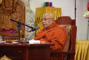 A recent photo of Sitagu Sayadaw posted on the Venerable Ashin Nyanissara (Sitagu/Thegon Sayadaw) Facebook page.